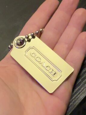 Coach Silver Metal Hangtag EST 1941 – Authentic Replacement Bag Charm